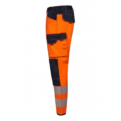 303010S.PANTALÓN STRETCH BICOLOR AV RS AZUL NAVY/NARANJA FLÚOR S