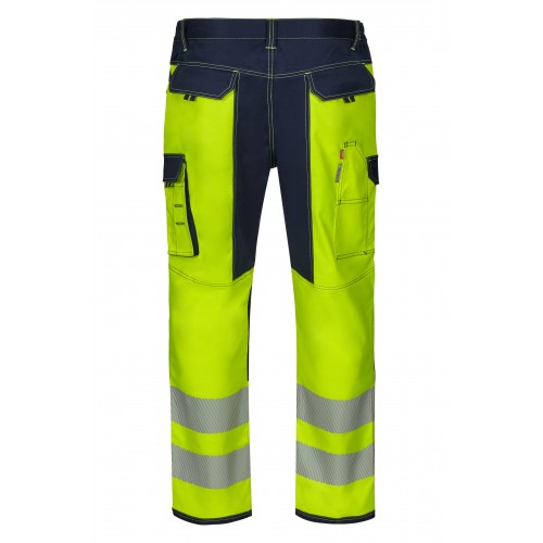 303010S.PANTALÓN STRETCH BICOLOR AV RS AZUL NAVY/AMARILLO FLÚOR S