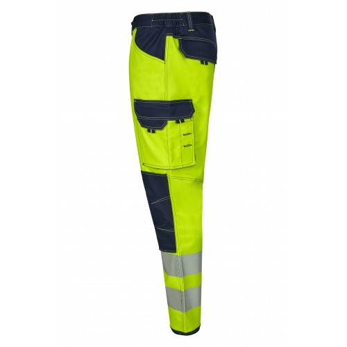 303010S.PANTALÓN STRETCH BICOLOR AV RS AZUL NAVY/AMARILLO FLÚOR S