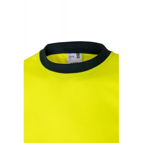 305506.CAMISETA TÉCNICA BICOLOR AV AZUL MARINO/AMARILLO FLÚOR 2XL