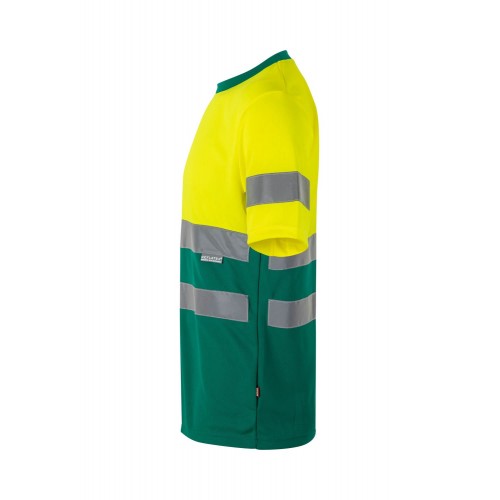305506.CAMISETA TÉCNICA BICOLOR AV VERDE/AMARILLO FLÚOR 2XL