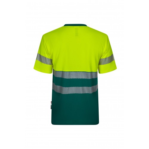 305509.CAMISETA ALGODÓN BICOLOR MC RS VERDE/AMARILLO FLÚOR S