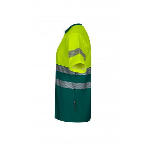 305509.CAMISETA ALGODÓN BICOLOR MC RS VERDE/AMARILLO FLÚOR S