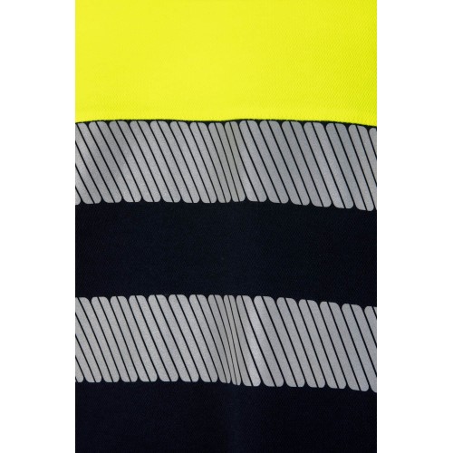 305509.CAMISETA ALGODÓN BICOLOR MC RS AZUL NAVY/AMARILLO FLÚOR 2XL