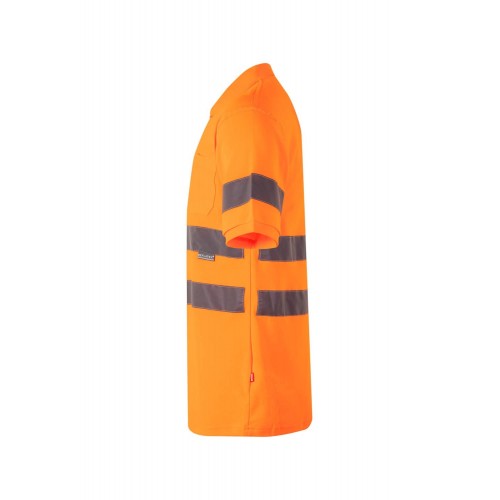 305512.POLO ALGODÓN MC AV NARANJA FLÚOR 2XL