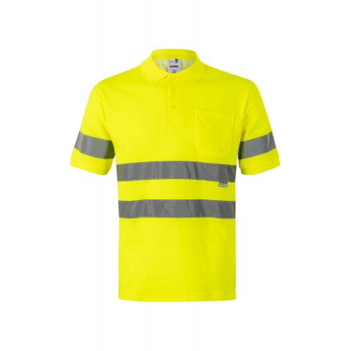 305512.POLO ALGODÓN MC AV AMARILLO FLÚOR 3XL