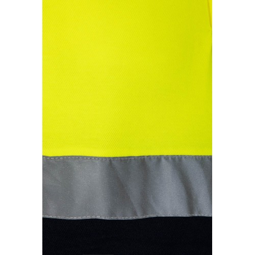 305513.POLO ALGODÓN BICOLOR MC AV AZUL NAVY/AMARILLO FLÚOR 2XL