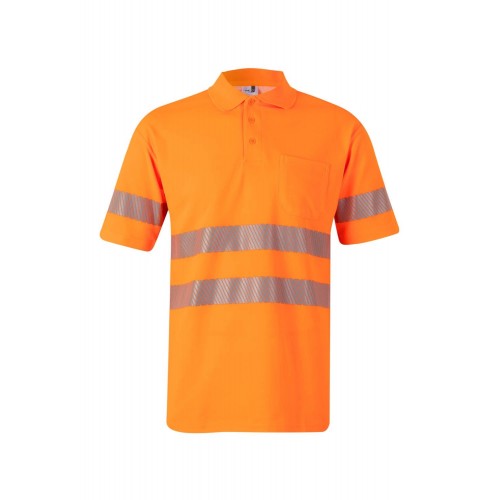 305522.POLO ALGODÓN MC RS NARANJA FLÚOR XL