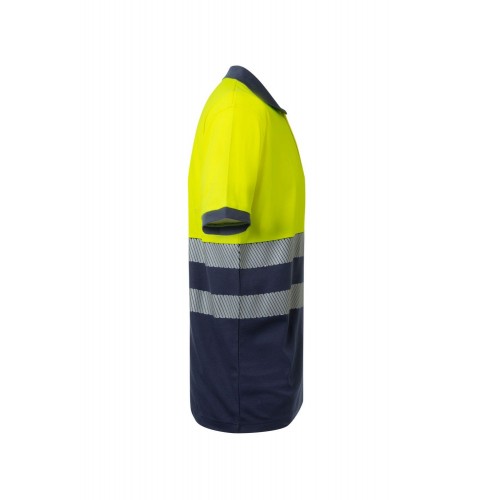305523.POLO ALGODÓN BICOLOR MC RS AZUL NAVY/AMARILLO FLÚOR 2XL