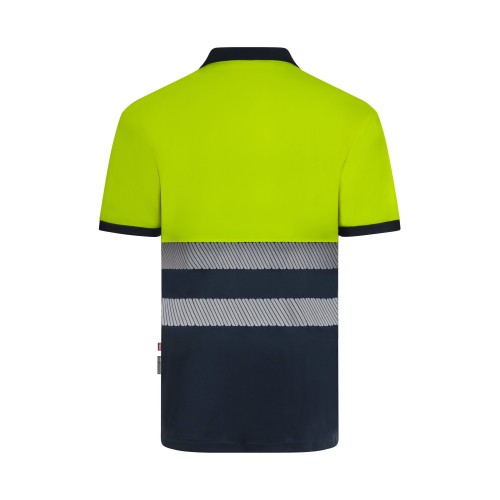 305533.POLO GRS BICOLOR MC RS AZUL NAVY/AMARILLO FLÚOR S