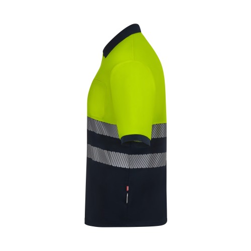 305533.POLO GRS BICOLOR MC RS AZUL NAVY/AMARILLO FLÚOR S
