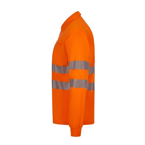 305534.POLO GRS ML RS NARANJA FLÚOR S