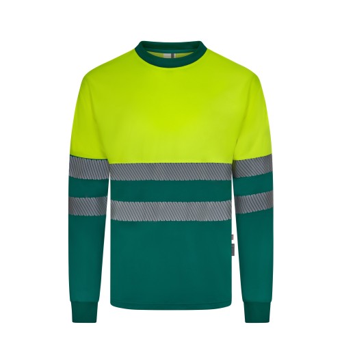 305619.CAMISETA ALGODÓN BICOLOR RCS M VERDE/AMARILLO FLÚOR S