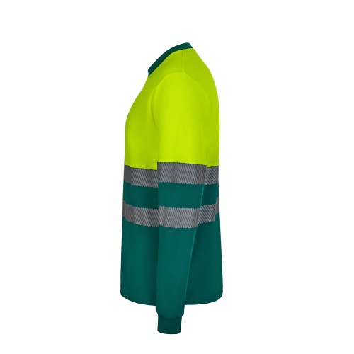 305619.CAMISETA ALGODÓN BICOLOR RCS M VERDE/AMARILLO FLÚOR S