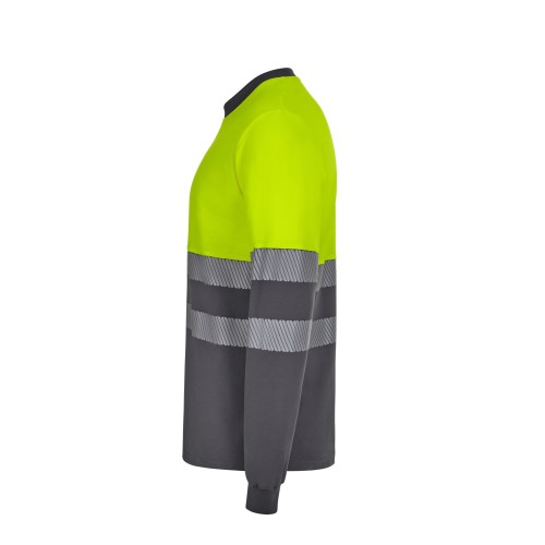 305619.CAMISETA ALGODÓN BICOLOR RCS M GRIS/AMARILLO FLÚOR S