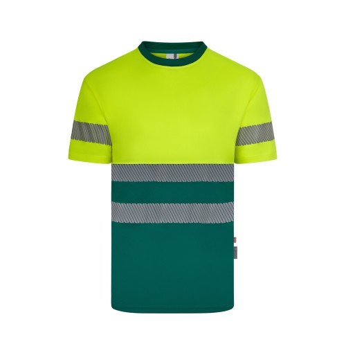 305633.CAMISETA GRS BICOLOR MC RS VERDE/AMARILLO FLÚOR S