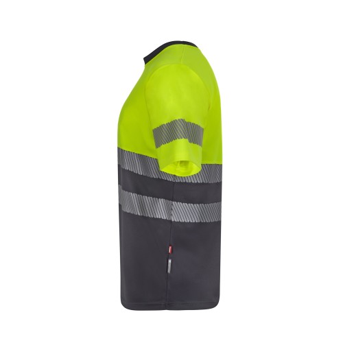 305633.CAMISETA GRS BICOLOR MC RS GRIS/AMARILLO FLÚOR S