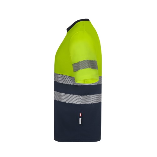 305633.CAMISETA GRS BICOLOR MC RS AZUL NAVY/AMARILLO FLÚOR S