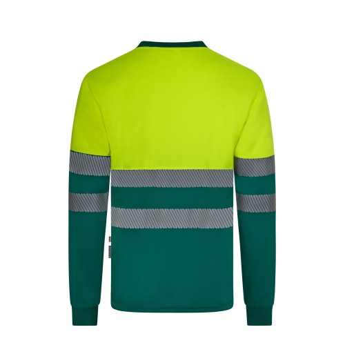 305635.CAMISETA GRS BICOLOR ML RS VERDE/AMARILLO FLÚOR S