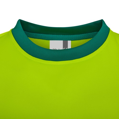 305635.CAMISETA GRS BICOLOR ML RS VERDE/AMARILLO FLÚOR S