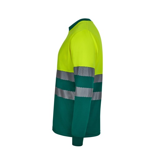 305635.CAMISETA GRS BICOLOR ML RS VERDE/AMARILLO FLÚOR S