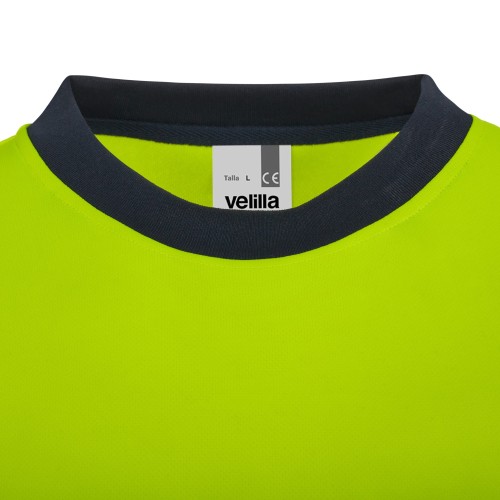 305635.CAMISETA GRS BICOLOR ML RS AZUL NAVY/AMARILLO FLÚOR S