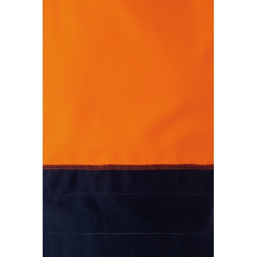 305701.SUDADERA BICOLOR CREMALLERA AV AZUL NAVY/NARANJA FLÚOR 2XL