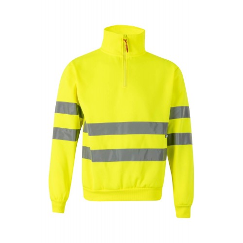 305702.SUDADERA CREMALLERA AV AMARILLO FLÚOR M