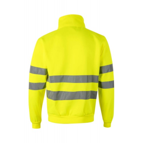 305702.SUDADERA CREMALLERA AV AMARILLO FLÚOR 2XL