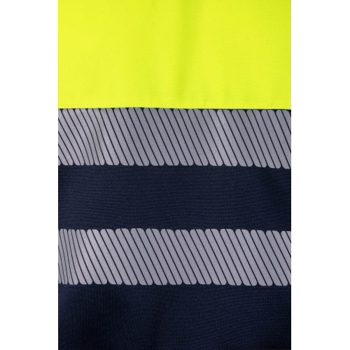 305703.SUDADERA BICOLOR CREMALLERA RS AZUL NAVY/AMARILLO FLÚOR 2XL