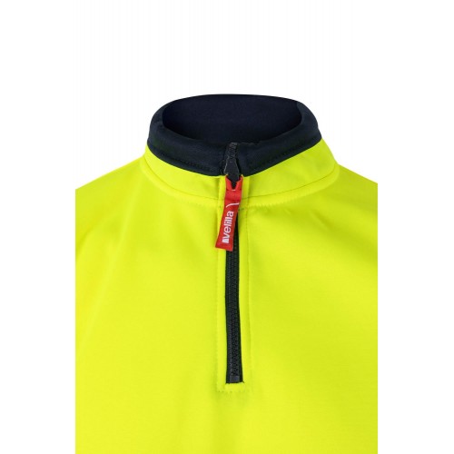 305703.SUDADERA BICOLOR CREMALLERA RS AZUL NAVY/AMARILLO FLÚOR 2XL