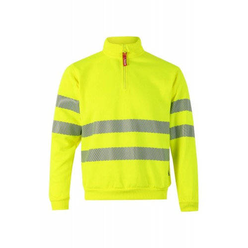 305704.SUDADERA CREMALLERA RS AMARILLO FLÚOR 2XL