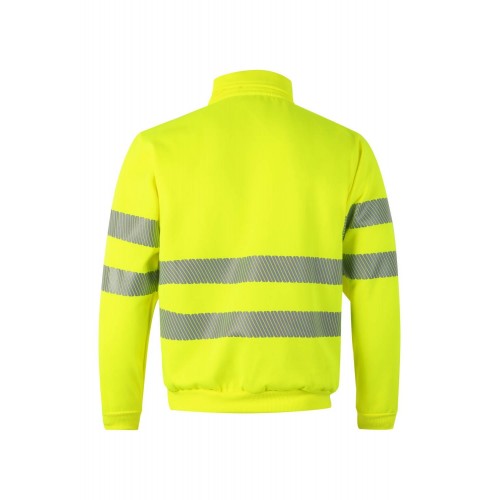 305704.SUDADERA CREMALLERA RS AMARILLO FLÚOR 2XL