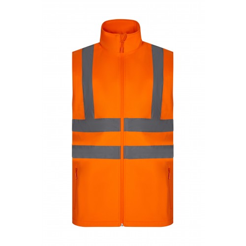 305905.CHALECO SOFT SHELL AV NARANJA FLÚOR 2XL