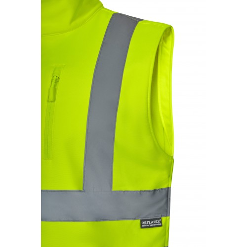 305905.CHALECO SOFT SHELL AV AMARILLO FLÚOR S