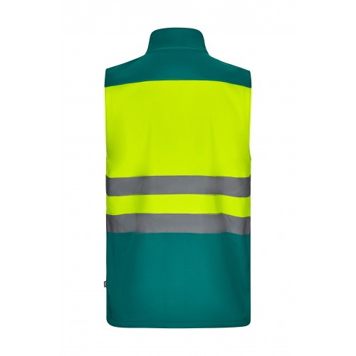 305906.CHALECO SOFT SHELL BICOLOR AV VERDE/AMARILLO FLÚOR S