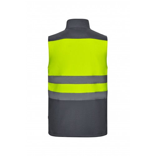 305906.CHALECO SOFT SHELL BICOLOR AV GRIS/AMARILLO FLÚOR S