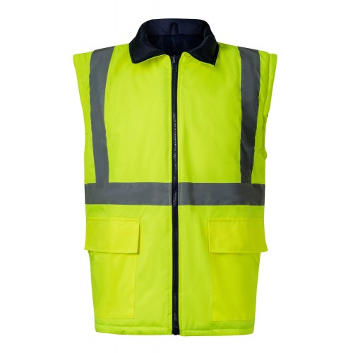 306003.PARKA 4EN1 BICOLOR AV AZUL MARINO/AMARILLO FLÚOR 2XL