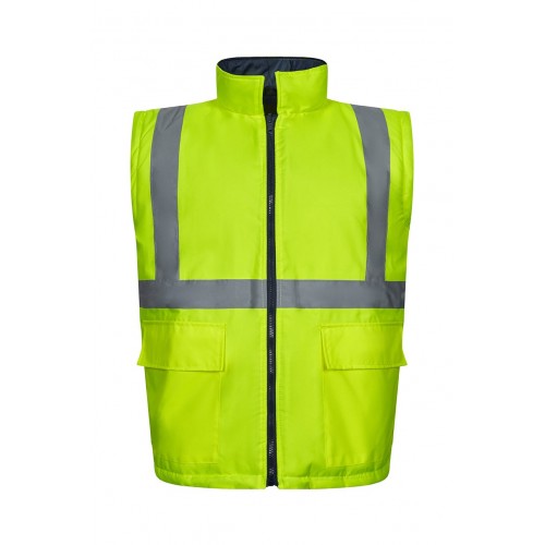 306003.PARKA 4EN1 BICOLOR AV AZUL MARINO/AMARILLO FLÚOR 2XL