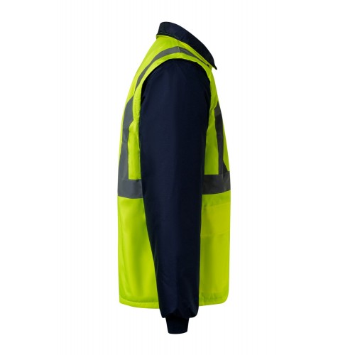 306003.PARKA 4EN1 BICOLOR AV AZUL MARINO/AMARILLO FLÚOR 2XL