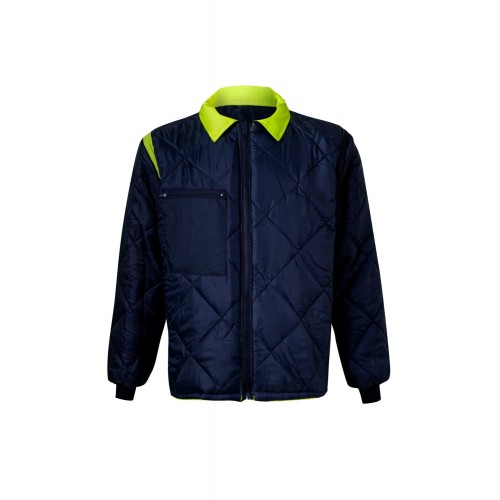 306003.PARKA 4EN1 BICOLOR AV AZUL MARINO/AMARILLO FLÚOR 2XL