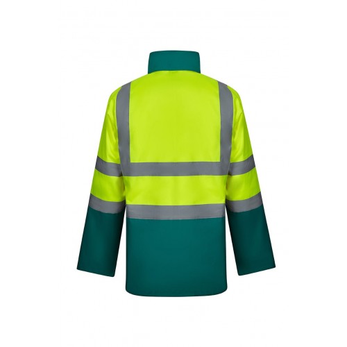 306003.PARKA 4EN1 BICOLOR AV VERDE/AMARILLO FLÚOR S