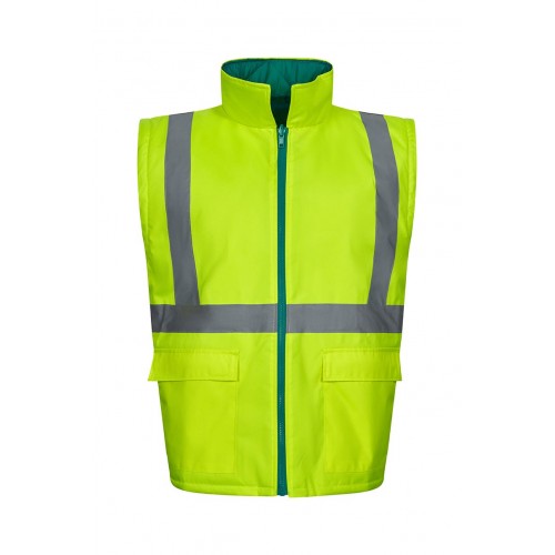306003.PARKA 4EN1 BICOLOR AV VERDE/AMARILLO FLÚOR S