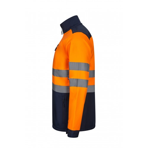 306006.SOFT SHELL BICOLOR AV AZUL NAVY/NARANJA FLÚOR S