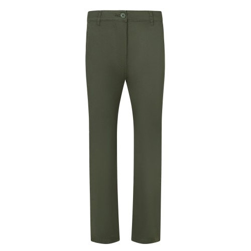 403012S.PANTALÓN CHINO STRETCH MUJER VERDE OLIVA 34
