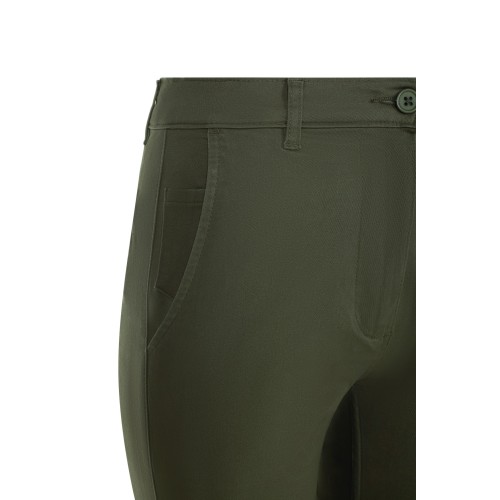 403012S.PANTALÓN CHINO STRETCH MUJER VERDE OLIVA 34