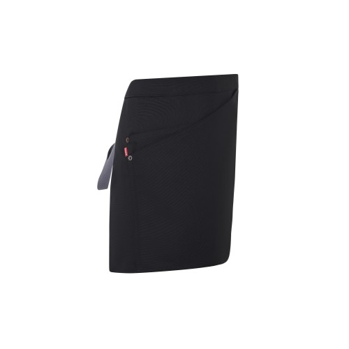 404221B.DELANTAL CANVAS CORTO NEGRO/GRIS U