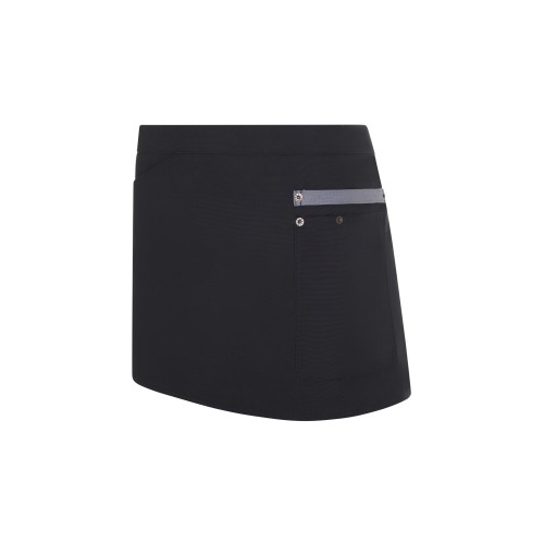 404221B.DELANTAL CANVAS CORTO NEGRO/GRIS U
