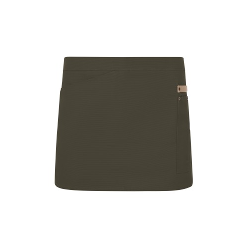 404221B.DELANTAL CANVAS CORTO VERDE OLIVA/BEIGE ARENA U