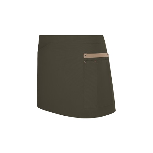 404221B.DELANTAL CANVAS CORTO VERDE OLIVA/BEIGE ARENA U